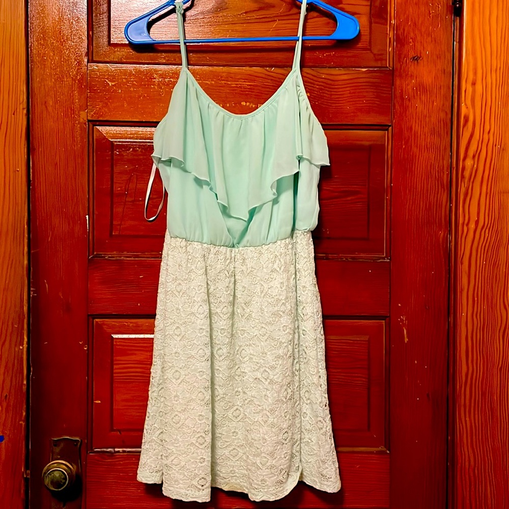 A mint spaghetti strap dress from Iz Byer